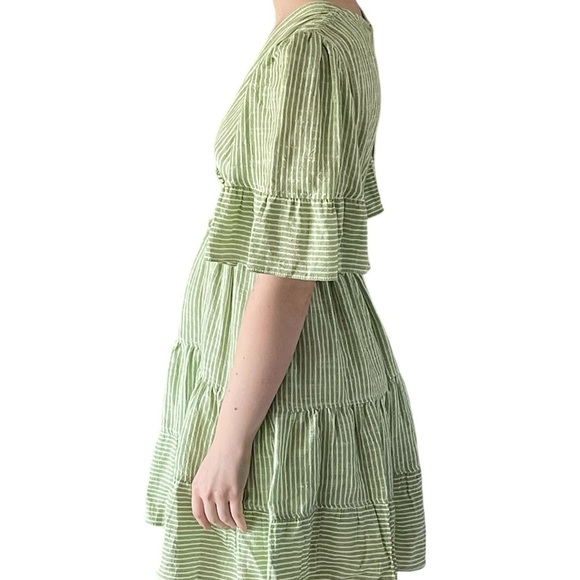 Max Studio Women's Flutter Sleeve Tiered Short Dress Size XS - Picture 3 of 7